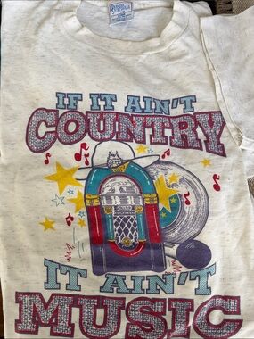 Vintage 90s Premier Sportswear Single Stitch Country Music Graphic Shirt